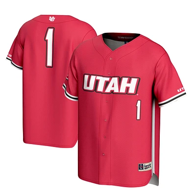 Youth GameDay Greats #1 Red Utah Utes Lightweight Baseball Fashion Jersey