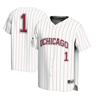 Youth GameDay Greats #1 White UChicago Maroons Lightweight Baseball Fashion Jersey