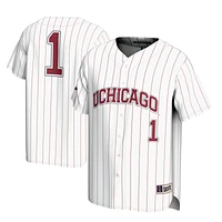 Youth GameDay Greats #1 White UChicago Maroons Lightweight Baseball Fashion Jersey
