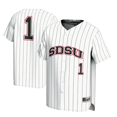Youth GameDay Greats #1 White San Diego State Aztecs Lightweight Baseball Fashion Jersey