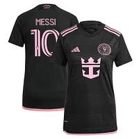 Women's adidas Lionel Messi Black Inter Miami CF 2024 La Noche Replica Player Jersey