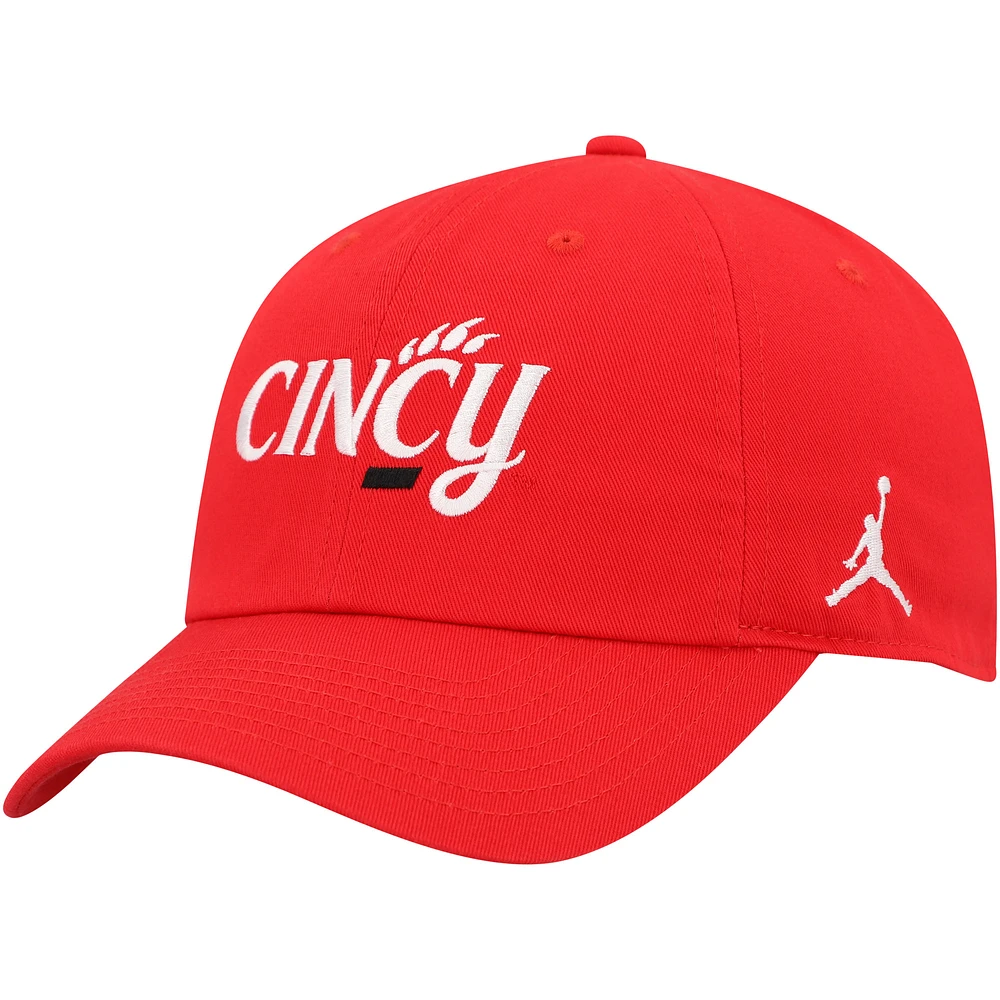 Men's Jordan Brand Red Cincinnati Bearcats Script Club Adjustable Hat