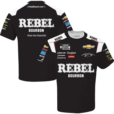 Men's Richard Childress Racing Team Collection  Black Kyle Busch Rebel Bourbon Sublimated Uniform T-Shirt