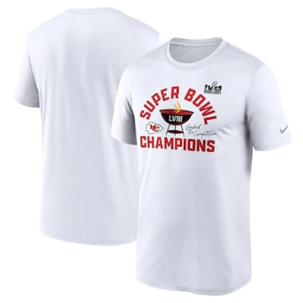 Men's Nike White Kansas City Chiefs Super Bowl LVIII Champions Local T-Shirt