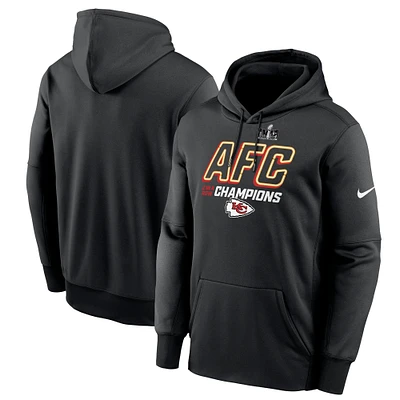 Men's Nike  Black Kansas City Chiefs 2023 AFC Champions Iconic Pullover Hoodie