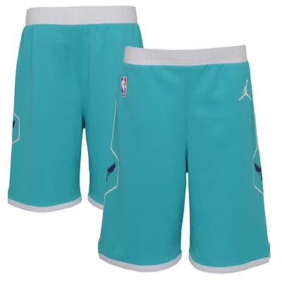 Preschool Jordan Brand Teal Charlotte Hornets 2023/24 Icon Edition Replica Shorts