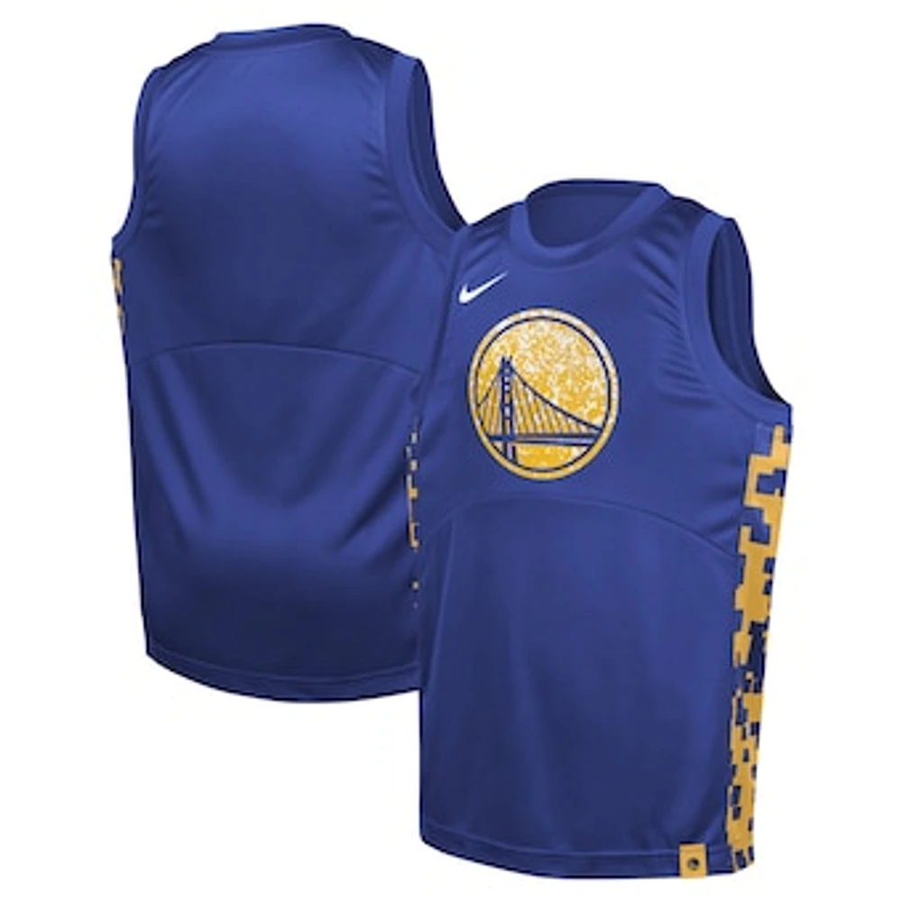 Youth Nike  Royal Golden State Warriors Courtside Starting Five Team Jersey