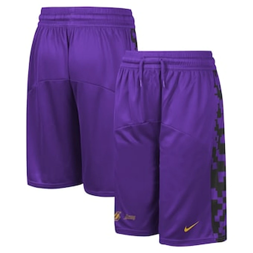 Youth Nike Purple Los Angeles Lakers Courtside Starting Five Team Shorts