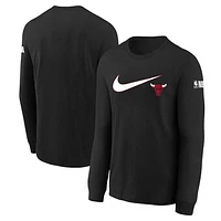 Youth Nike Black Chicago Bulls Swoosh Long Sleeve T-Shirt