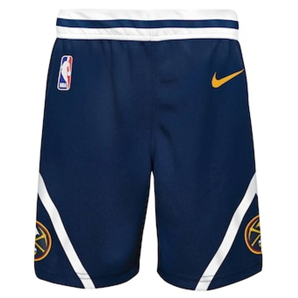 Toddler Nike Navy Denver Nuggets Icon Replica Shorts