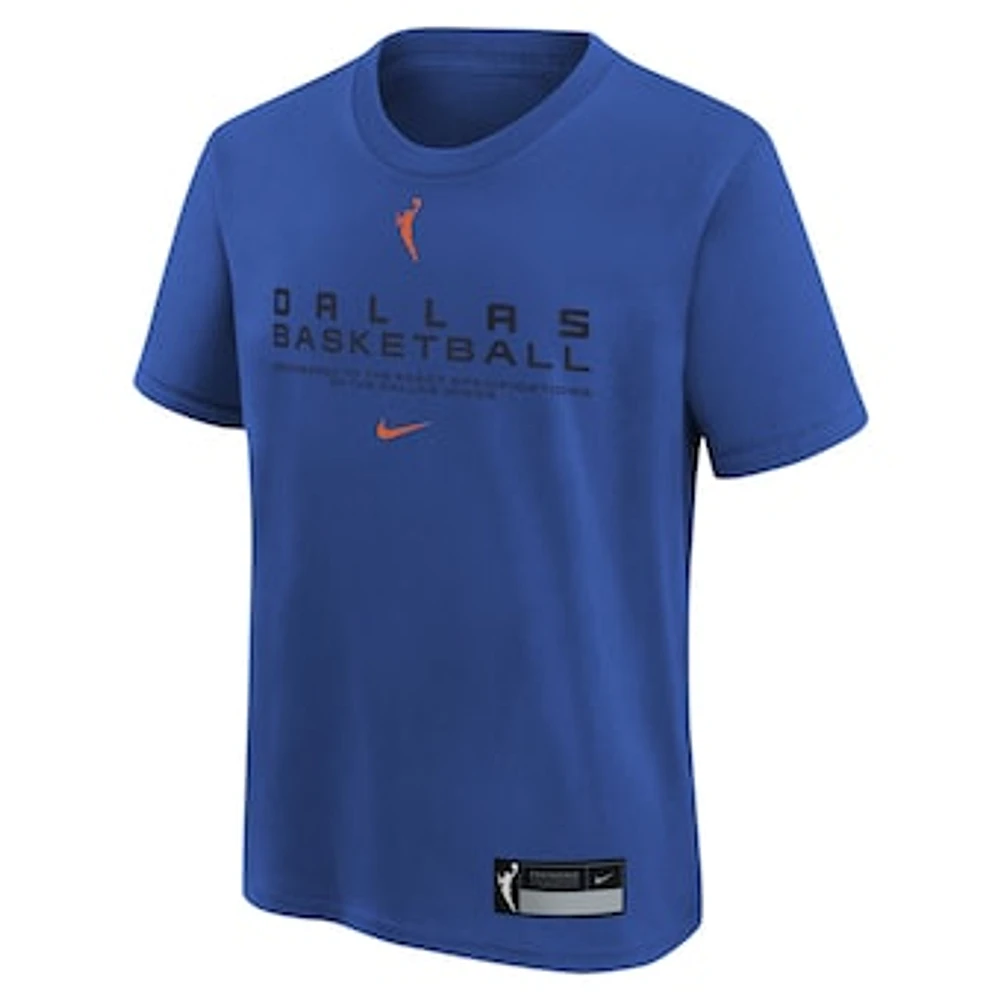 Youth Nike Blue Dallas Wings Legend Practice Performance T-Shirt