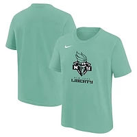 Youth Nike Green New York Liberty Essential Logo T-Shirt