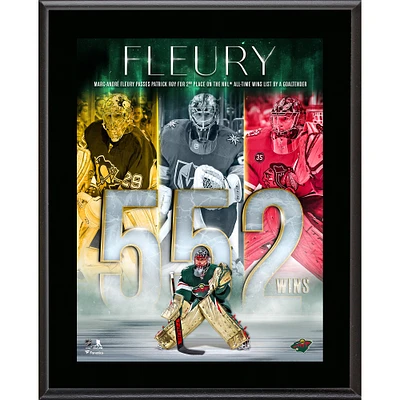 Marc-Andre Fleury Minnesota Wild 10.5" x 13" Second in Wins Sublimated Plaque