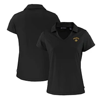 Women's Cutter & Buck Black Seattle Mariners City Connect Daybreak Eco Recycled V-Neck Polo