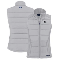 Women's Cutter & Buck Gray Baltimore Orioles City Connect Evoke Hybrid Eco Softshell Recycled Full-Zip Vest