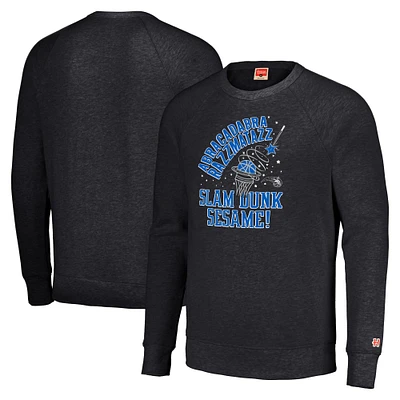 Unisex Homage  Charcoal Orlando Magic Slam Dunk Sesame Tri-Blend Crew Raglan Pullover Sweatshirt