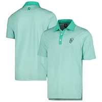 Men's FootJoy Green WM Phoenix Open Stretch Lisle Mini Check Print Polo