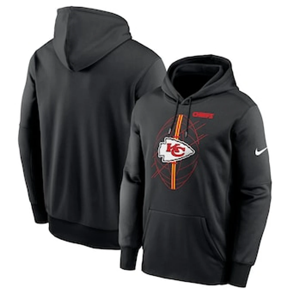 Men's Nike Black Kansas City Chiefs Team Performance Pullover Hoodie