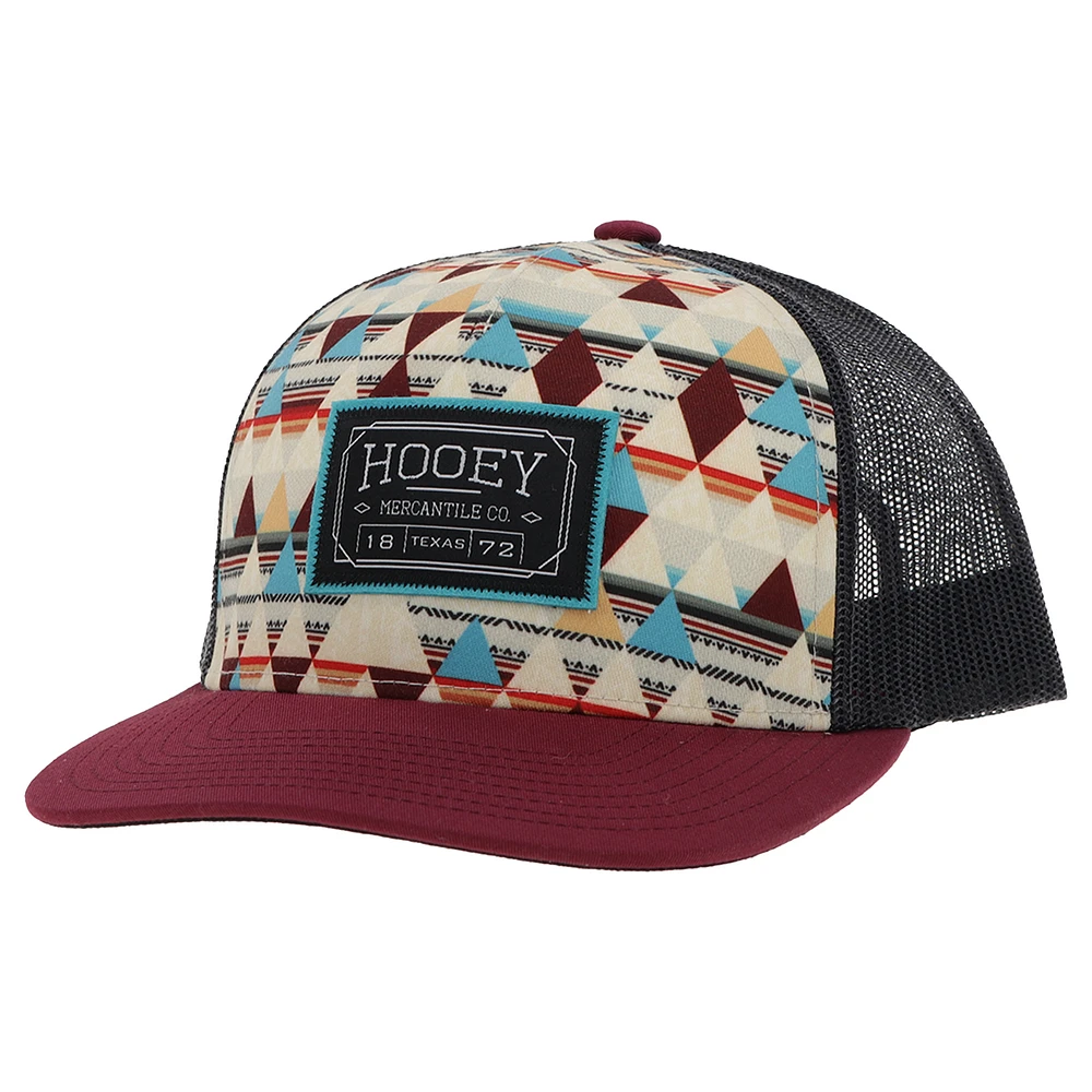 Men's HOOey Cream/Maroon Trucker Adjustable Hat