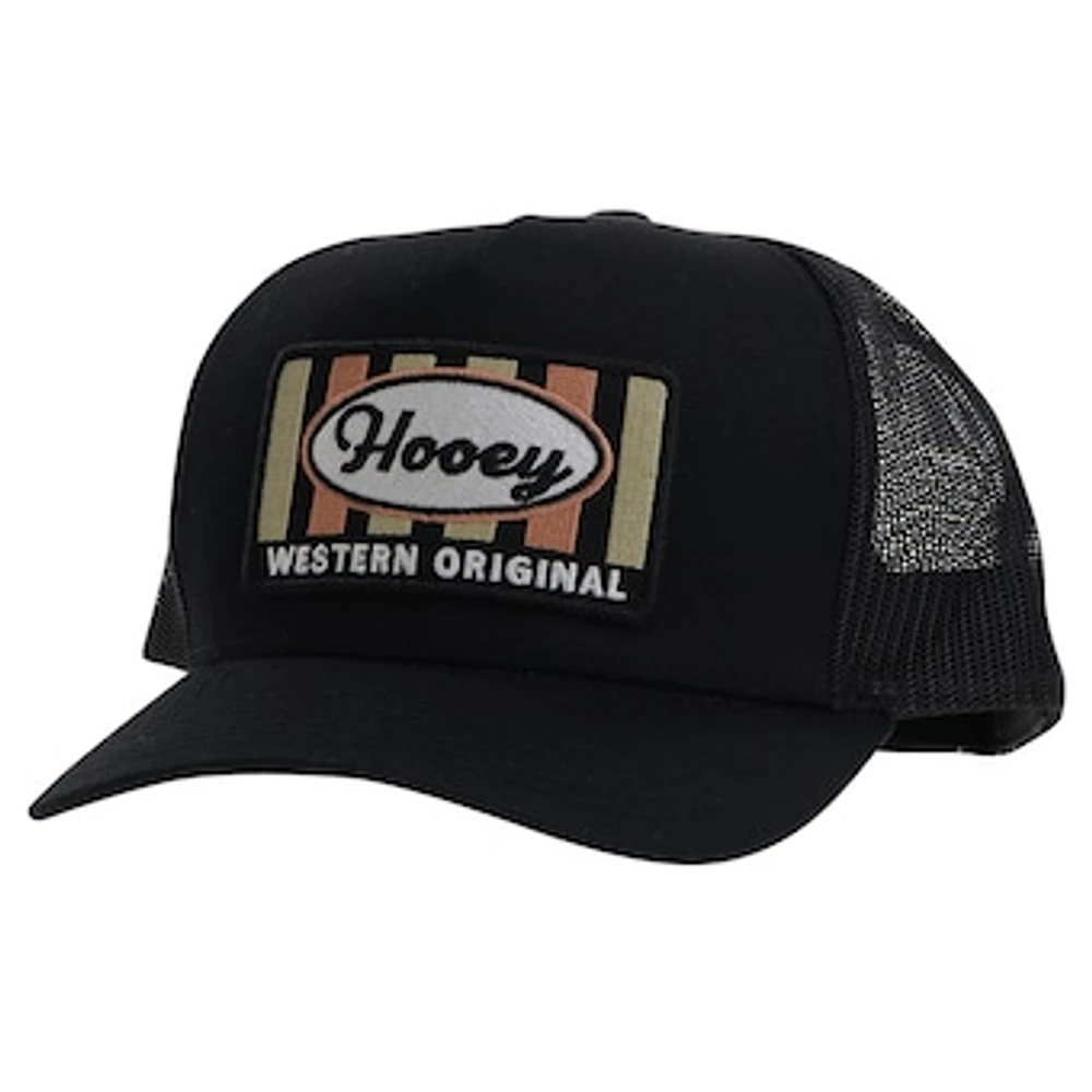 Men's HOOey Black Sudan High Profile Adjustable Hat