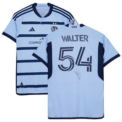 Rémi Walter Sporting Kansas City Autographed Match-Used #54 Blue Jersey from the 2023 MLS Season