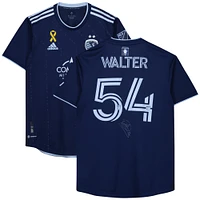 Rémi Walter Sporting Kansas City Autographed Match-Used #54 Navy Jersey from the 2023 MLS Season