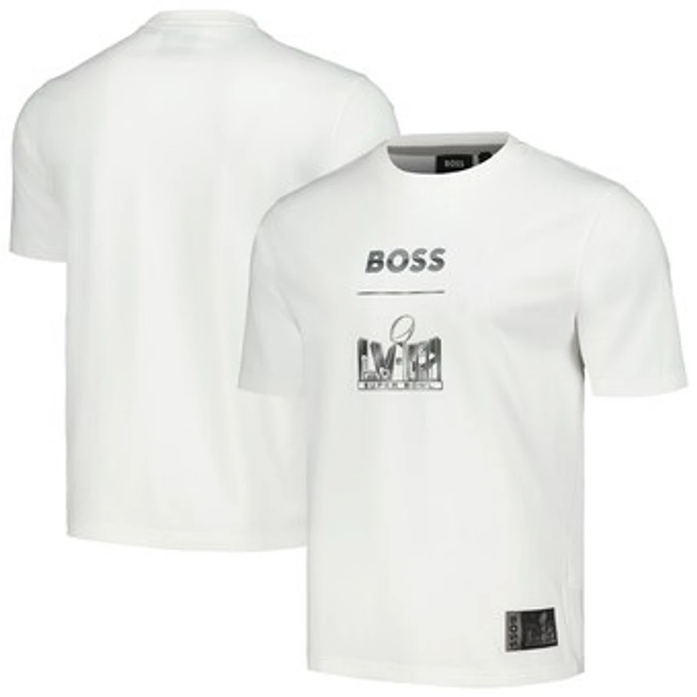 Men's Hugo Boss White Super Bowl LVIII Time Out T-Shirt