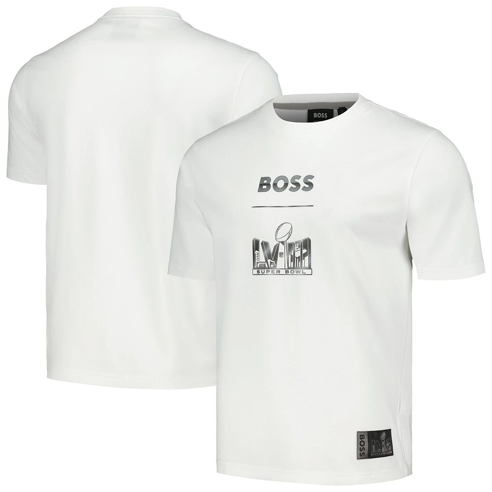 Men's Hugo Boss White Super Bowl LVIII Time Out T-Shirt