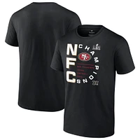 Men's Black San Francisco 49ers 2023 NFC Champions Right Side Draw T-Shirt