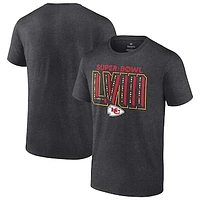 Men's Fanatics Heather Charcoal Kansas City Chiefs Super Bowl LVIII Local Team T-Shirt