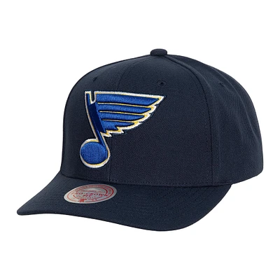 Men's Mitchell & Ness Navy St. Louis Blues Team Ground Pro Adjustable Hat