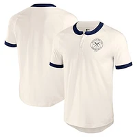 Men's Darius Rucker Collection by Fanatics White Boston Red Sox Henley Raglan T-Shirt