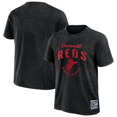 Men's Darius Rucker Collection by Fanatics Black Cincinnati Reds Cooperstown Washed T-Shirt