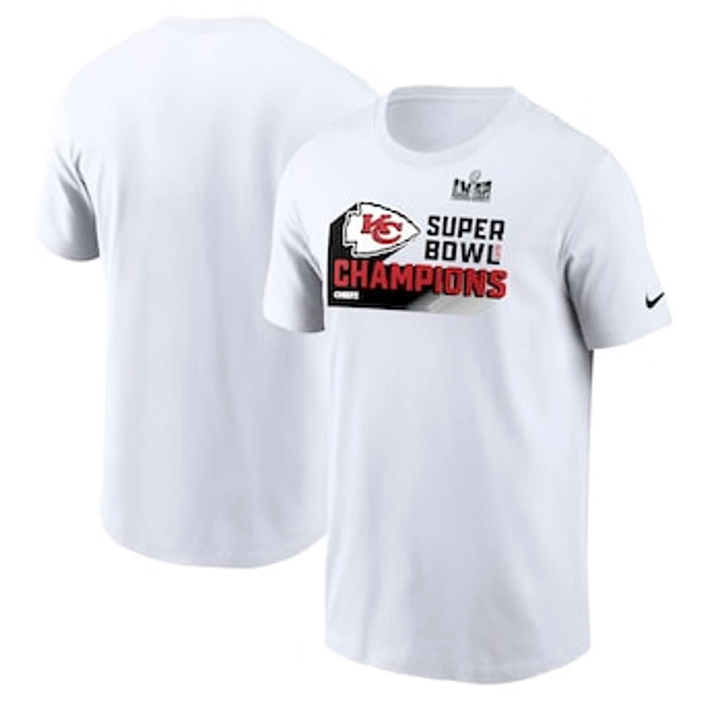 Men's Nike White Kansas City Chiefs Super Bowl LVIII Champions Iconic T-Shirt