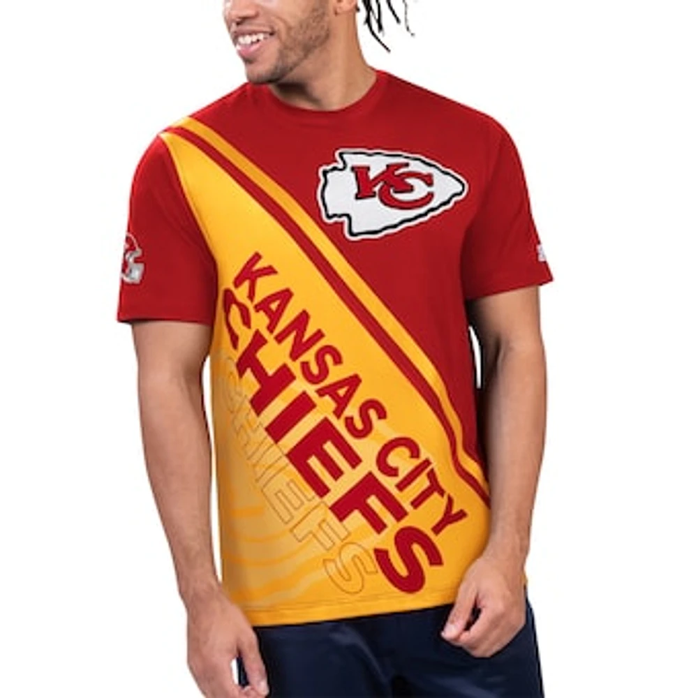 Men's Starter Red/Gold Kansas City Chiefs Finish Line T-Shirt