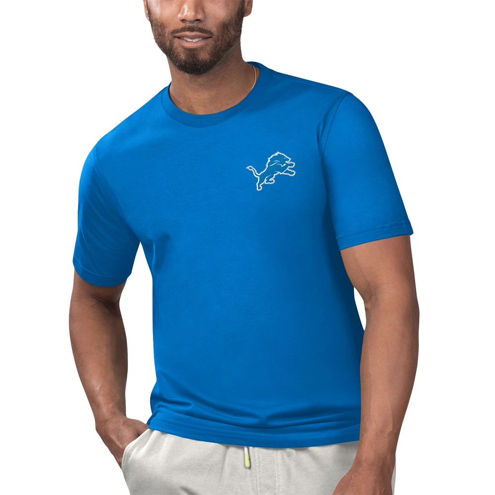 Men's Margaritaville Blue Detroit Lions License to Chill T-Shirt