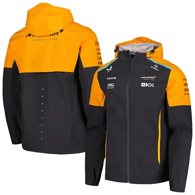 Men's Castore Charcoal McLaren F1 Team 2024 Lightweight Full-Zip Hoodie Rain Jacket