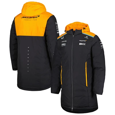 Unisex Castore Charcoal McLaren F1 Team 2024 Longline Padded Thermolite Full-Zip Hoodie Jacket