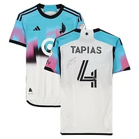 Miguel Tapias Minnesota United FC Autographed Match-Used #4 Blue Jersey from the 2023 MLS Season