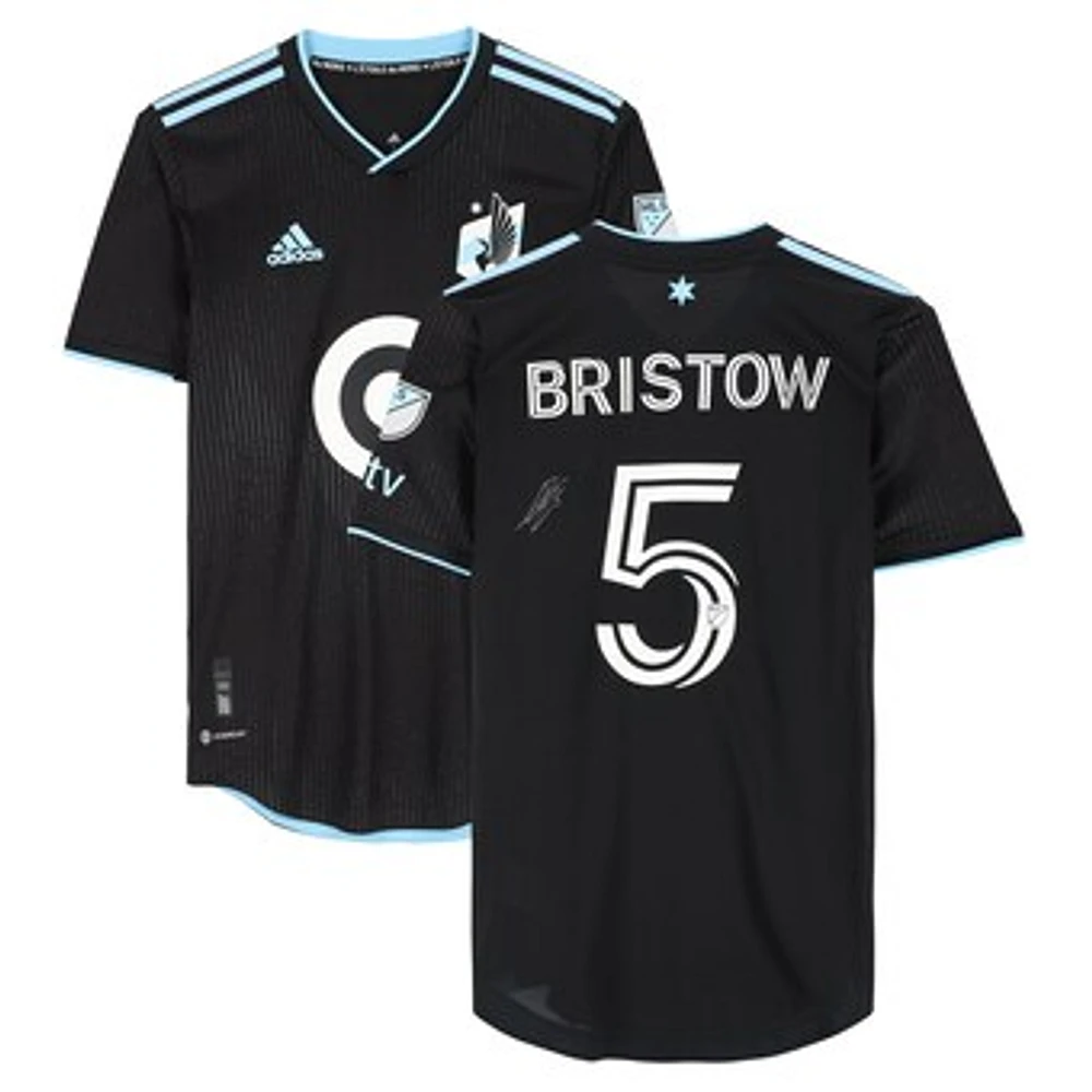 Ethan Bristow Minnesota United FC Autographed Match-Used #5 Black Jersey from the 2023 MLS Season