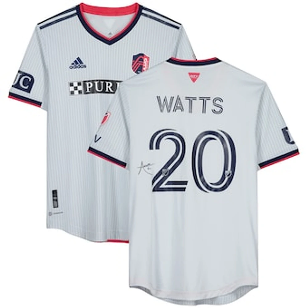 Akil Watts St. Louis City SC Autographed Match-Used #20 Gray Jersey from the 2023 MLS Season