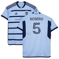 Daniel Rosero Sporting Kansas City Autographed Match-Used #5 Blue Jersey from the 2023 MLS Season