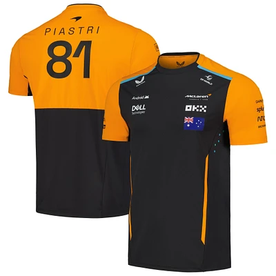 Men's Castore Oscar Piastri Charcoal McLaren F1 Team 2024 Set Up T-Shirt