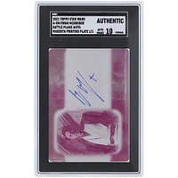Ewan McGregor Star Wars Autographed 2021 Topps Star Wars Battle Plans Printing Plate #A-EM #1/1 SGC Authenticated Auto 10 Card