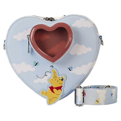 Loungefly Winnie the Pooh Floating Balloons Heart-Shaped Crossbody Bag