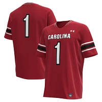 Men's Under Armour #1 Garnet South Carolina Gamecocks Replica Football Jersey