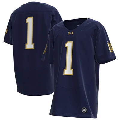 Youth Under Armour #1 Navy Notre Dame Fighting Irish Replica Football Jersey