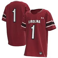 Youth Under Armour #1 Garnet South Carolina Gamecocks Replica Football Jersey