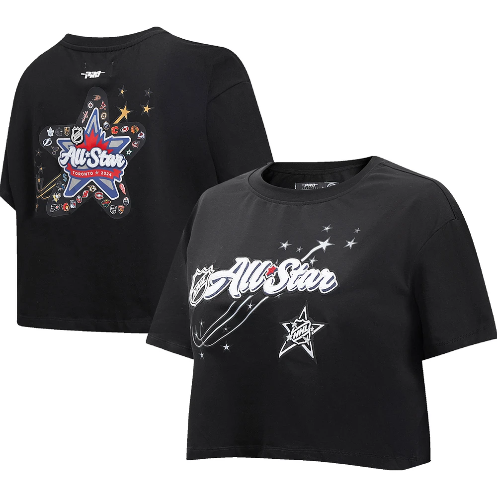 Women's Pro Standard Black 2024 NHL All-Star Game Boxy Cropped T-Shirt