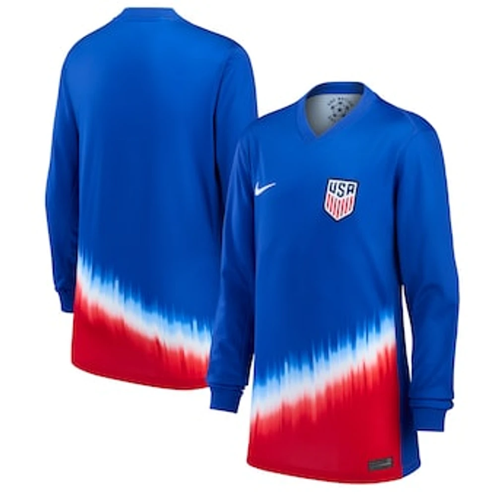 Youth Nike  Blue USMNT 2024 Away Replica Long Sleeve Jersey